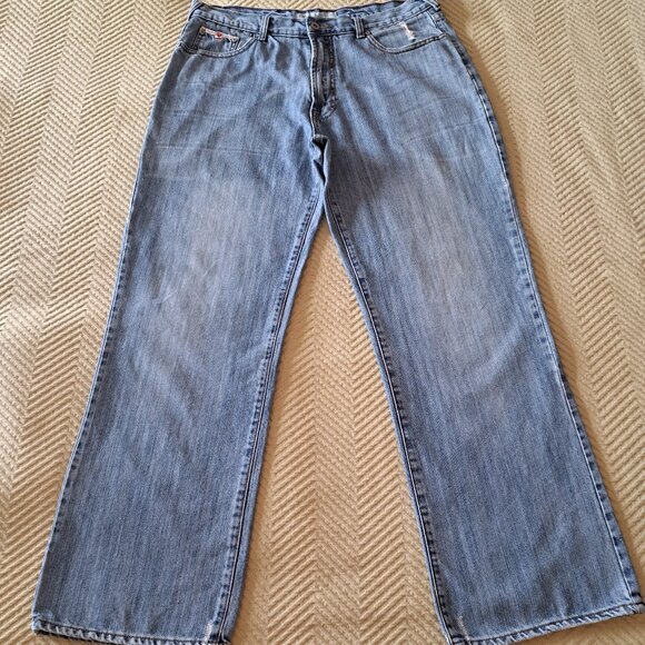 Paco Straight Leg Distressed Jeans Vintage 36 X 32 - Picture 1 of 12